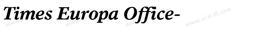 Times Europa Office字体转换